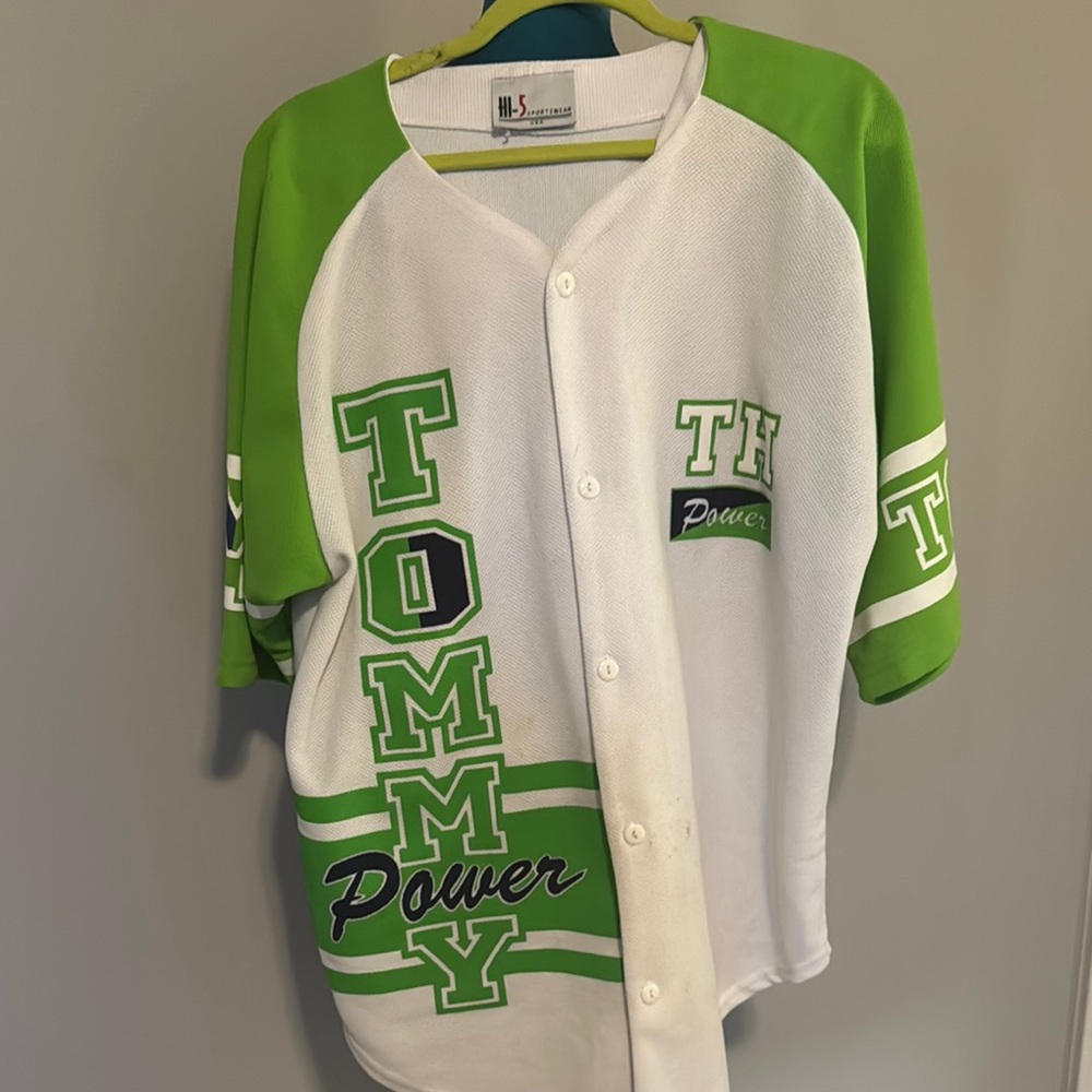 Tommy Hilfiger Green and White Jersey